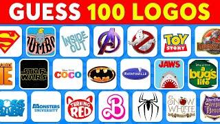 Guess The Movie Logo in 5 Seconds | 100 Famous Logos  Logo Quiz 2024