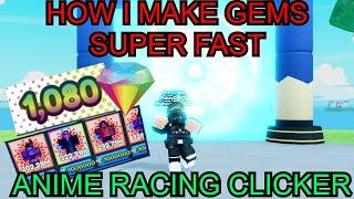 HOW I MAKE GEMS SUPER QUICK *Black Clover Race* | Anime Racing Clicker