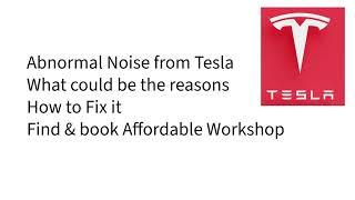 Tesla Abnormal Noise - How to Fix it #teslaabnormalnoise #teslavibration #teslasound #teslaballjoint