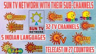 Sun TV Network with their Sub Channels