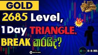 Gold 2685 Level, 1Day Triangle Break කරයිද?#trading #financialanalysis #stockmarket #goldforecast