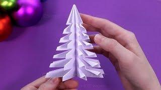 Weihnachten basteln mit Papier: Weihnachtsdeko selber machen  Weihnachtsbaum falten