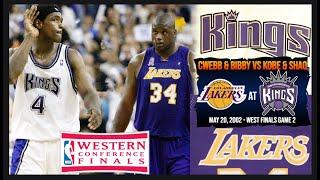 Los Angeles Lakers at Sacramento Kings - 2002 WCF Game 2 - C-Webb & Bibby Vs Shaq & Kobe