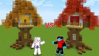 PEPS vs SHEYN TREE House Battle in Minecraft!