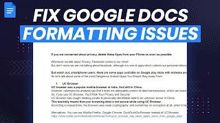 How To Fix Google Docs Not Working & Formatting Issue | Google Docs Error [Problem Solved]