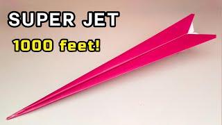 How to make a super megajet paper airplane that fly over 1000 feet!