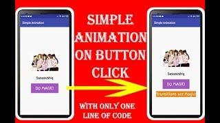 Animate make visible/invisible text on Button Click in Android | Android App Development video#27