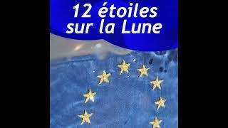 12 étoiles sur la Lune – Drapeau européen