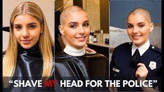 Beautiful Girl Gets An Headshave For The Police - Headshave Stories