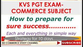 KVS PGT COMMERCE PREPARATION 2023