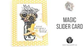 Magic Slider Card made easy featuring Stampin’ Up! jar of Flowers