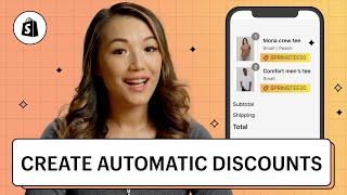 How to Create Automatic Discounts || Shopify Help Center