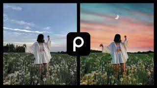 CÓMO CAMBIAR EL CIELO DE UNA FOTO CON PICSART | PIXEEL