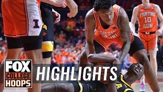 Iowa Hawkeyes vs. No. 12 Illinois Fighting Illini Highlights | CBB on FOX