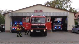 (Siren alarm and message receiver) Fullalarm fire brigade Elstal in Germany