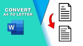 How to convert a4 paper to us letter size in word