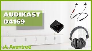 Two Bluetooth 5.0 Headphones on One TV Wireless Kit - Avantree Audikast D4169