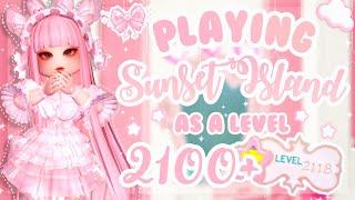 Playing Sunset Island as a LEVEL 2100+!  | Royale High Roblox