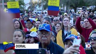 Venezuelans protest in South Florida as President Nicolas Maduro swears in