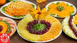 Beautiful fruit CUTTING for the Festive table! 5 Fruit Plates for New Year 2021