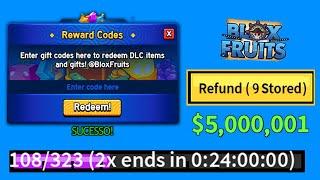 NOVOS CÓDIGOS + 27 CÓDIGOS DE 2X XP BELI E RESET NO BLOX FRUITS 2024 - blox fruit codes...