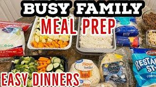 HUGE MEAL PREP FOR EASY WEEKNIGHT DINNERS // BUSY FAMILY DINNER IDEAS