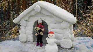 DIY Snow House. House in snow. Snow house for children. #snow