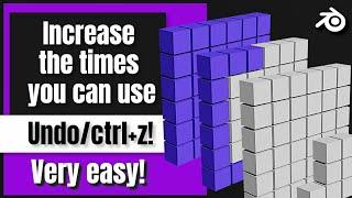 How to increase undo steps (ctrl z) | Blender