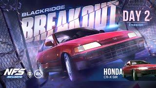 Need For Speed: No Limits | Honda CR-X SiR (Blackridge Breakout - Day 2 | Evasion)