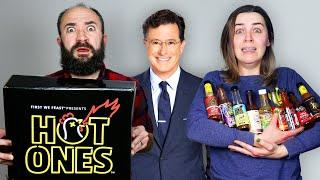 We Did the HOT ONES Challenge (& the Colbert Questionert)