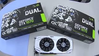  обзор asus nvidia gtx 1070 dual разгон видеокарты под майнинг добыча дуал ETH + DCR mining