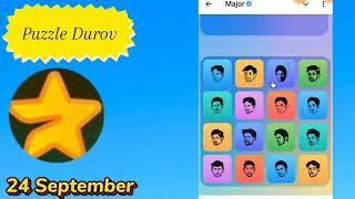 24 September Major Puzzle Durov | Major Puzzle Durov Today| Major Combo Today