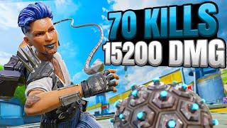 High Skill Mad Maggie 70 Kills and 15,200 Damage Gameplay Wins (Apex Legends)