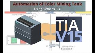 Color Mixing process automation by using Siemens PLC