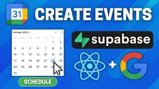 Create Calendar Events in React With Google Calendar API and Supabase (Supabase Providers Tutorial)