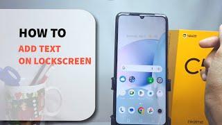 How To Add Text On Lock Screen Realme C51 | Put Your Name On Lock Screen