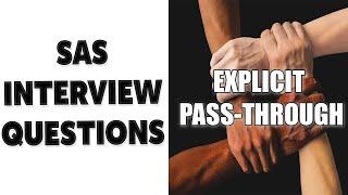 SAS Interview preparation 2 | EXPLICIT PASS THROUGH | DATABASE CONNECTION