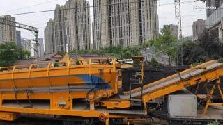 railway Shunting operation machine passing