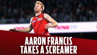 Aaron Francis takes a screamer | Round 23, 2018 | AFL