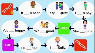 Am - is - are | GAMES | Verb to be for kids| Grammar