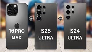 Samsung Galaxy S25 Ultra Vs iPhone 16 Pro Max Vs Samsung S24 Ultra | S25 Ultra Specs Review