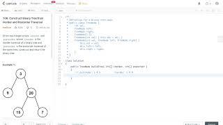LeetCode 106. Construct Binary Tree from Inorder and Postorder Traversal