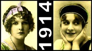 Most Beautiful 1910's Actresses - Edwardian Fashion Icons Hairstyles Headbands 1914 Cigarette Cards