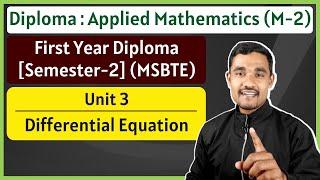 Differential Equation - 01 | Order and Degree | Applied Mathematics | FY Diploma MSBTE