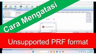 How to solve error unsupported PRF Format on attendance management software