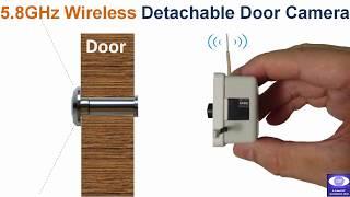 5.8GHz Wireless Detachable Peephole Door Camera and advanced DVR for home Surveillance Remote View