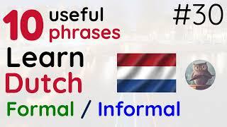 Learn Dutch phrases - 30