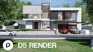 How to Create  Exterior Design in D5 Render - Step-by-Step Tutorial