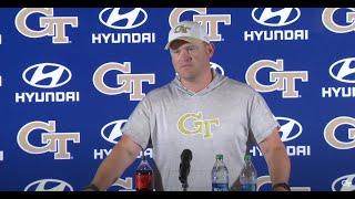 GT Football: #VMIvsGT Coach Key Weekly Press Conference