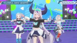 YOUTHFUL DAYS’ GRAFFITI by Gura, Shion & Laplus | Shark City 3D Birthday live